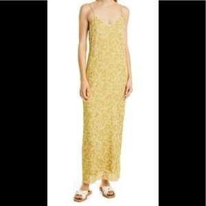 NWT SAMSOE Yellow Textured Maxi Dress